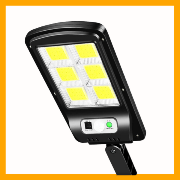 LAMPE JARDIN SOLAIRE 6 LAMPES 120 LEDS  AVEC CAPTEUR DE MOUVEMENT ET COMMANDE